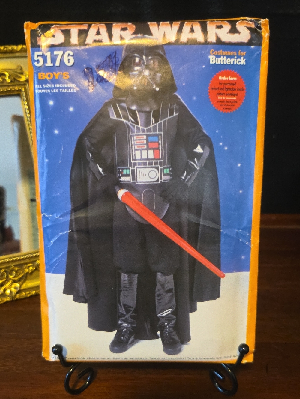 1997 Butterick Star Wars Boys Darth Vader Costume Unused/ Uncut
